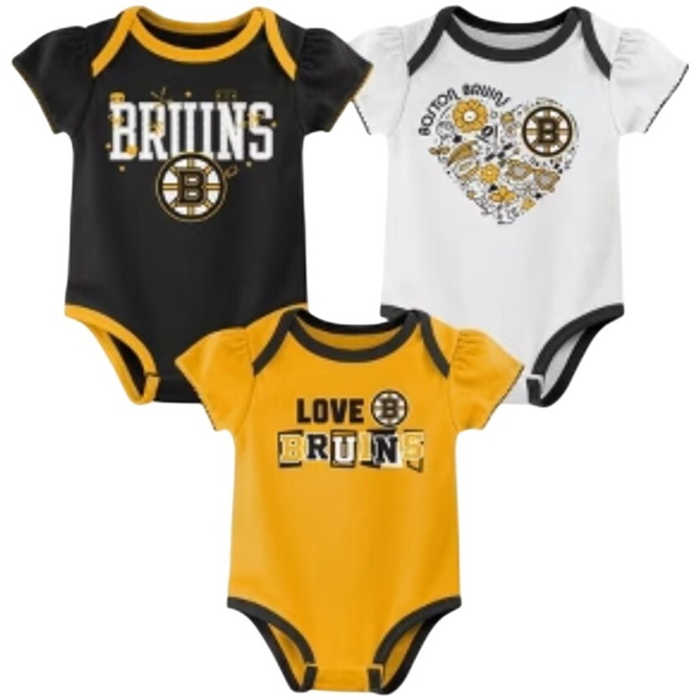 NHL Pittsburgh Penguins Bodysuit 3-Pack Short Sleeve Infant Baby 3/6M NWT